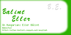 balint eller business card